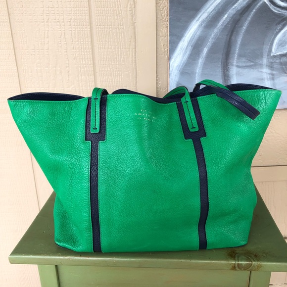 Smythson Handbags - Smythson of Bond St Green Tote Leather